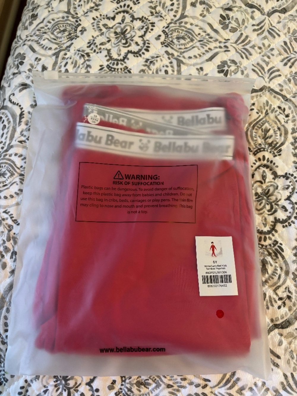 NWT IN ORIGINAL BAG Bellabu Bear Bamboo Pajamas 6y
